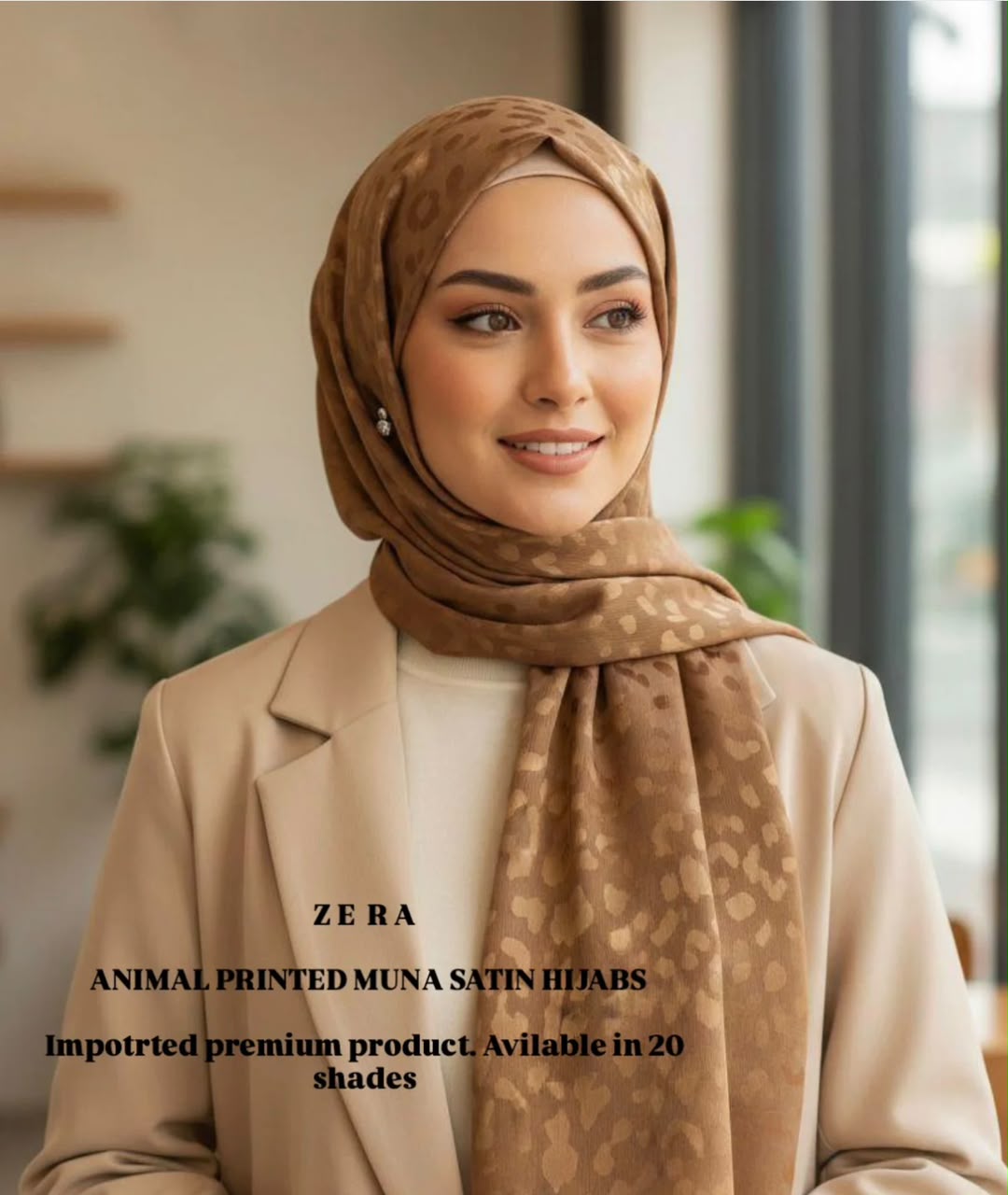 ZERA ANIMAL PTINT MUNA SATIN HIJABS